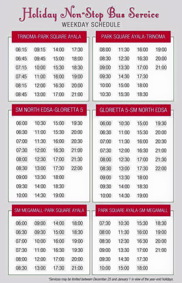 Express bus schedule